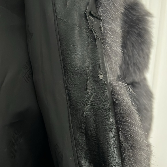 Faux Fur Midi Coat Size Small - Picture 9 of 11